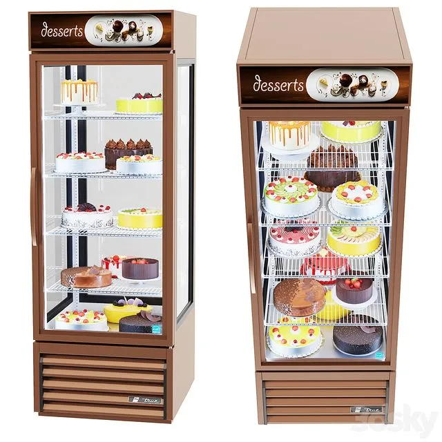 True® G4SM dessert display 3D Model