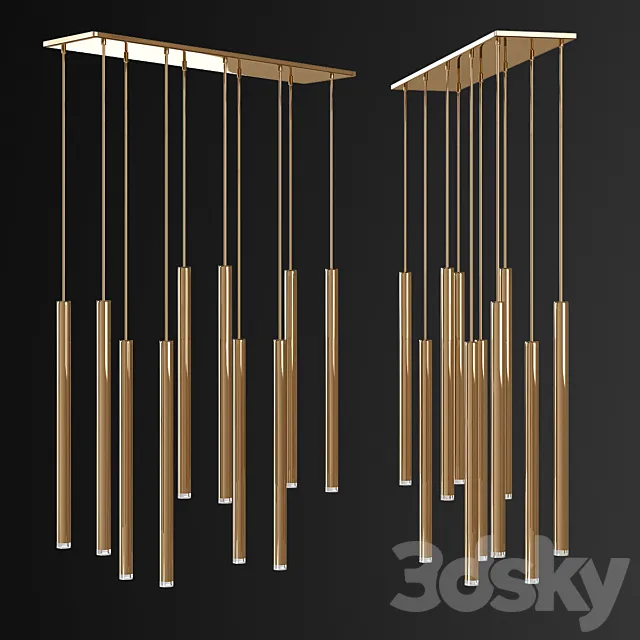 Trumpet Rectangle Gold 3D Model Trumpet Rectangle Gold 3D Model