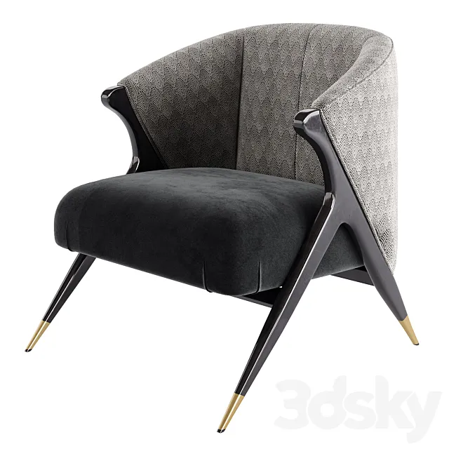 Trun Armchair 3D Model Trun Armchair 3D Model