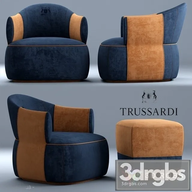 Trussardi Casa Larzia Armchair 3D Model Download Trussardi Casa Larzia Armchair 3D Model Download