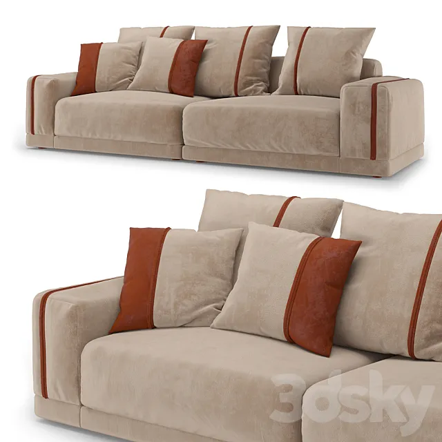 Trussardi Casa sofa MODERGEN 3D Model Trussardi Casa sofa MODERGEN 3D Model