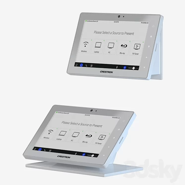 TSW-760 Touch Screen and mounting kit. 3D Model