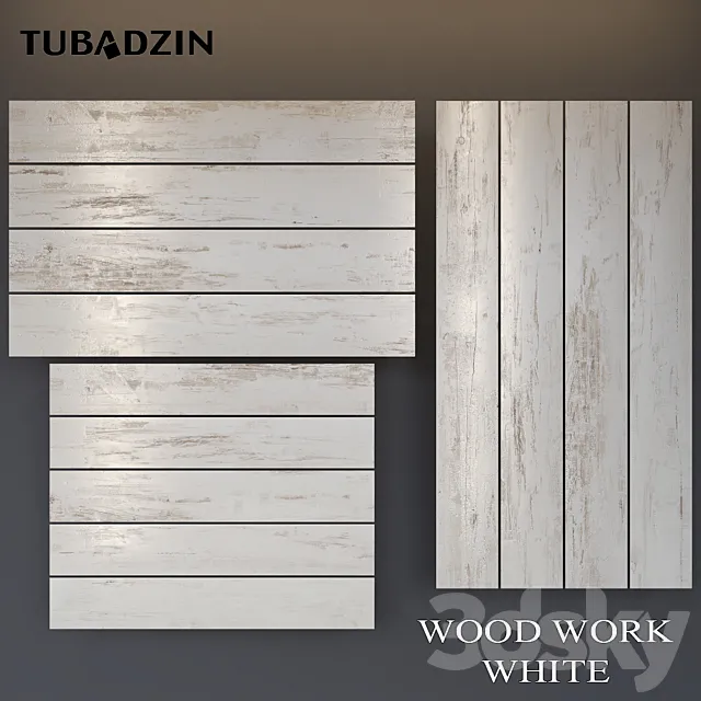 Tubadzin Wood Work White 3D Model Tubadzin Wood Work White 3D Model