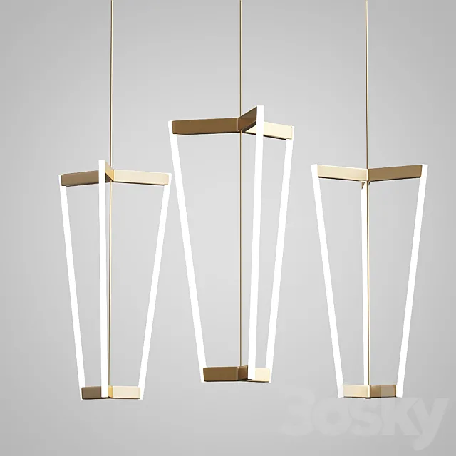 Tube Chandelier By Michael Anastassiades 3D Model