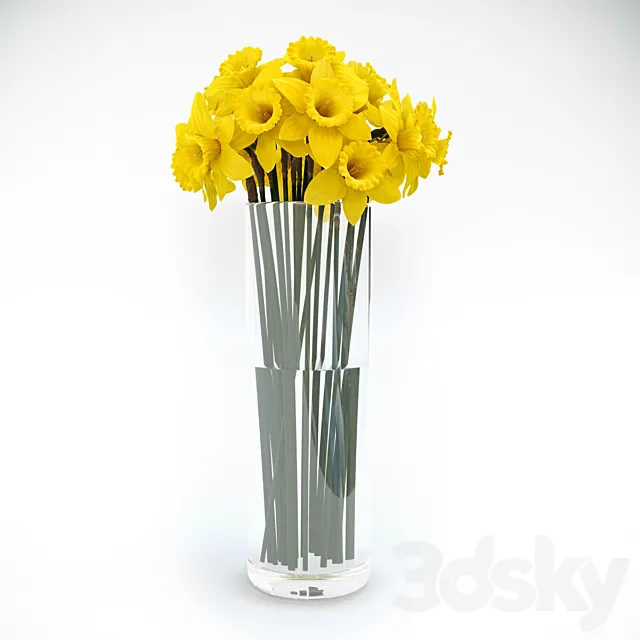 Tubular daffodil 3DModel Tubular daffodil 3DModel