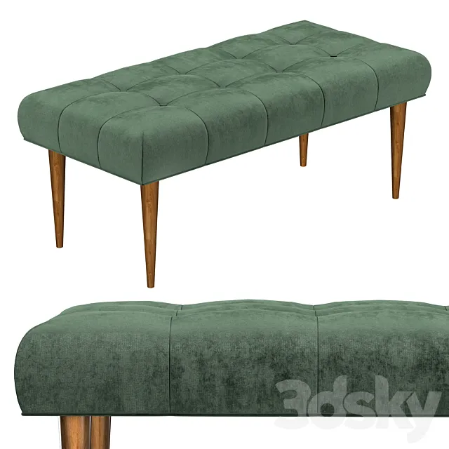 TUFTED BENCH 3D Model
