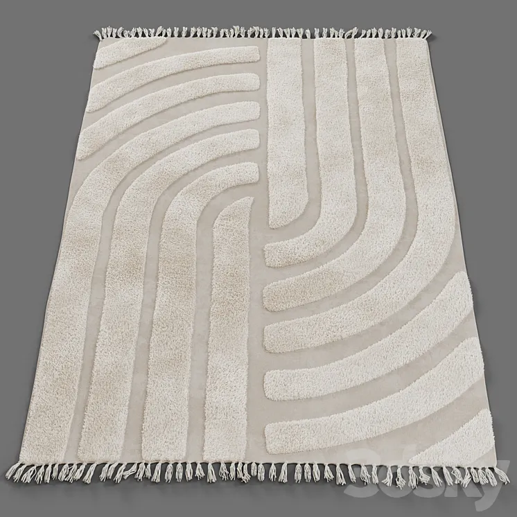Tufted carpet Karmen Hilo by Urban Outfitters 3D Model Free Download