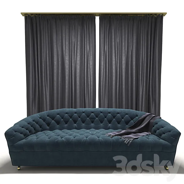 Tufted Classic Style Sofa 3DModel Tufted Classic Style Sofa 3DModel