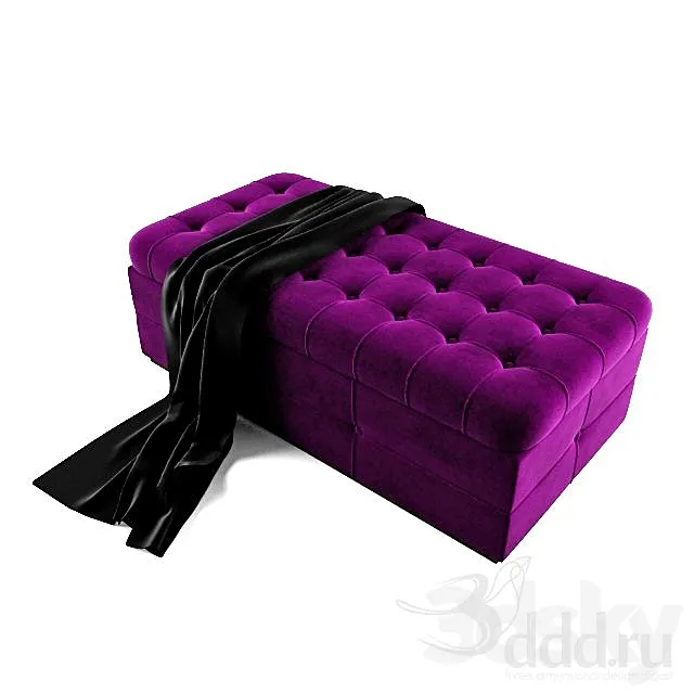 tufted puff 3D Model tufted puff 3D Model