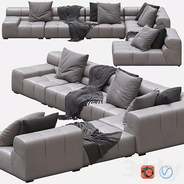 Tufty-time Sofa 3D Model - 3DSKY Decor Helper