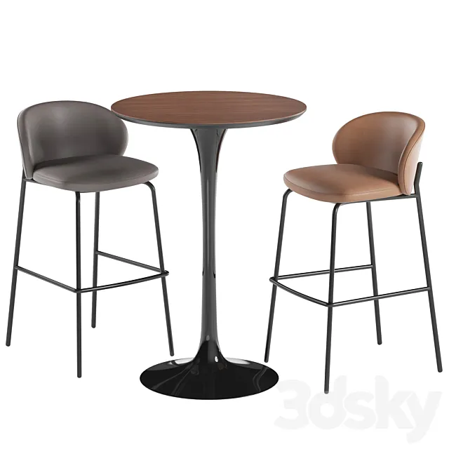 Tulip princeton barstool boconcept 3D Model Tulip princeton barstool boconcept 3D Model
