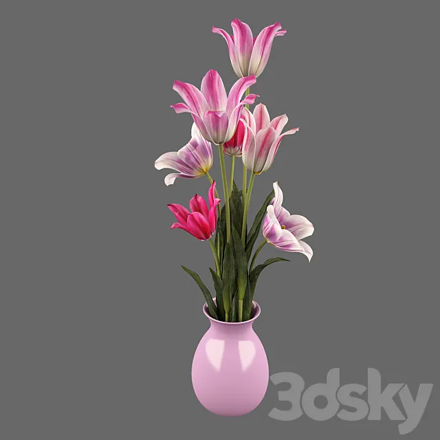 Tulips 3D Model Tulips 3D Model