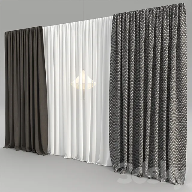 Tulle curtains 3DModel