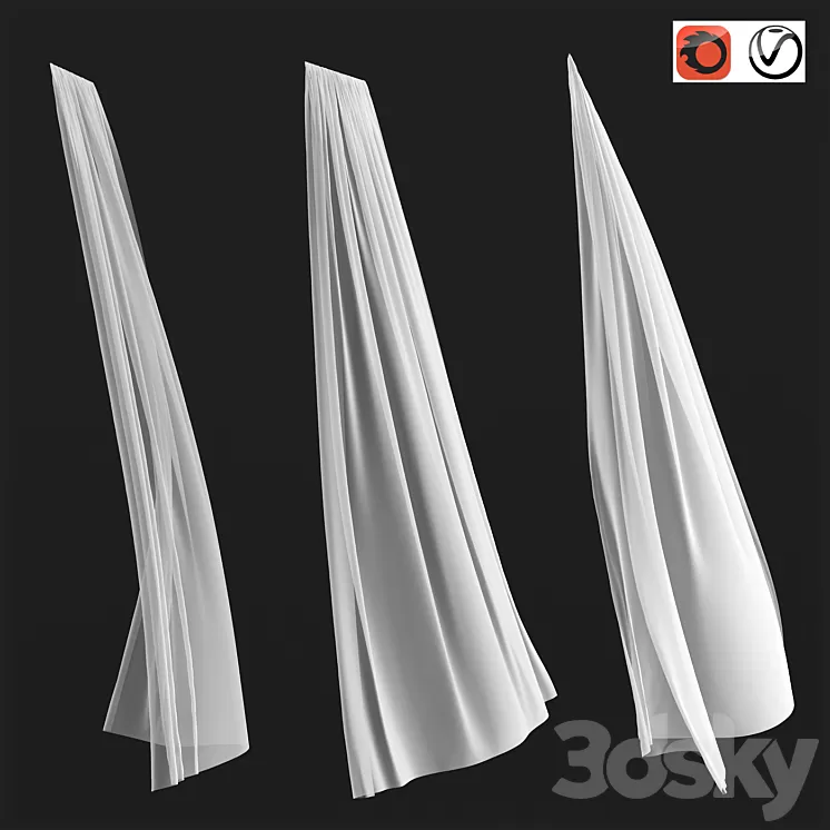 Tulle the wind set 01 vray | corona 3D Model Free Download