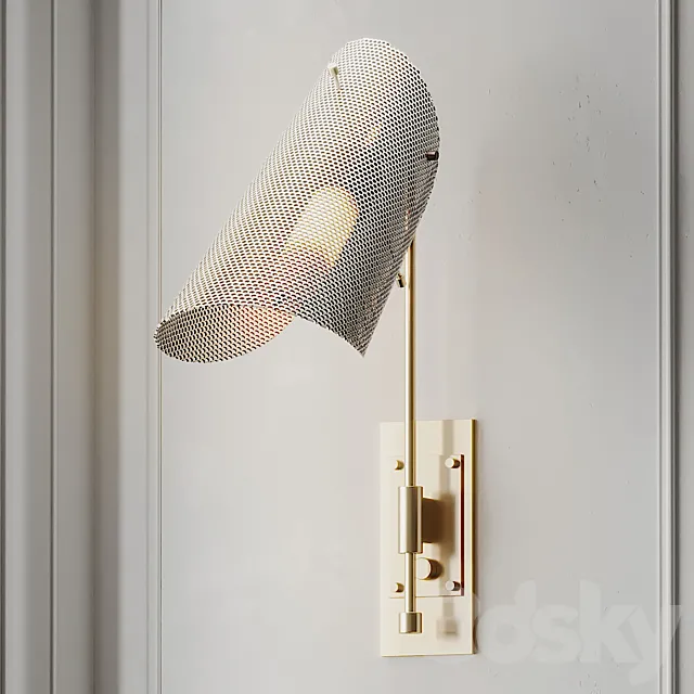 Tulle Wall Lamp in Brass by Blueprint Lighting 3DModel Tulle Wall Lamp in Brass by Blueprint Lighting 3DModel