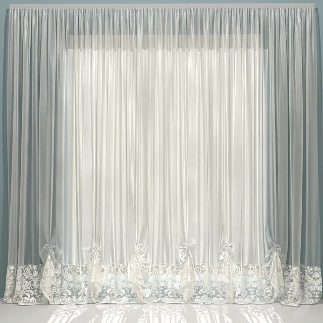 Tulle with lace 3DModel