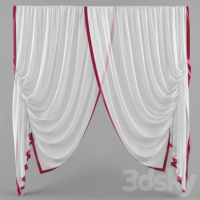 tulle with piped edging 3DModel