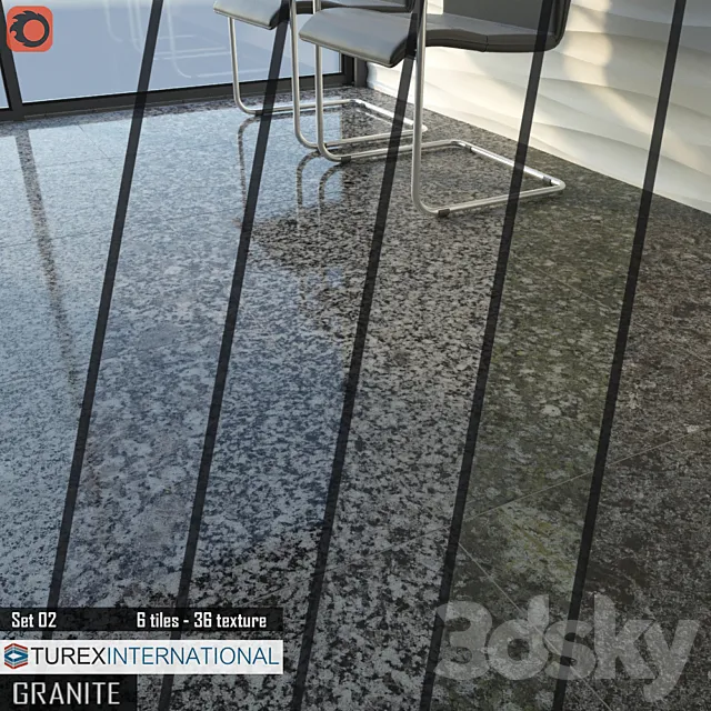 TUREX INTERNATIONAL Granite Tiles Set 02 3D Model TUREX INTERNATIONAL Granite Tiles Set 02 3D Model