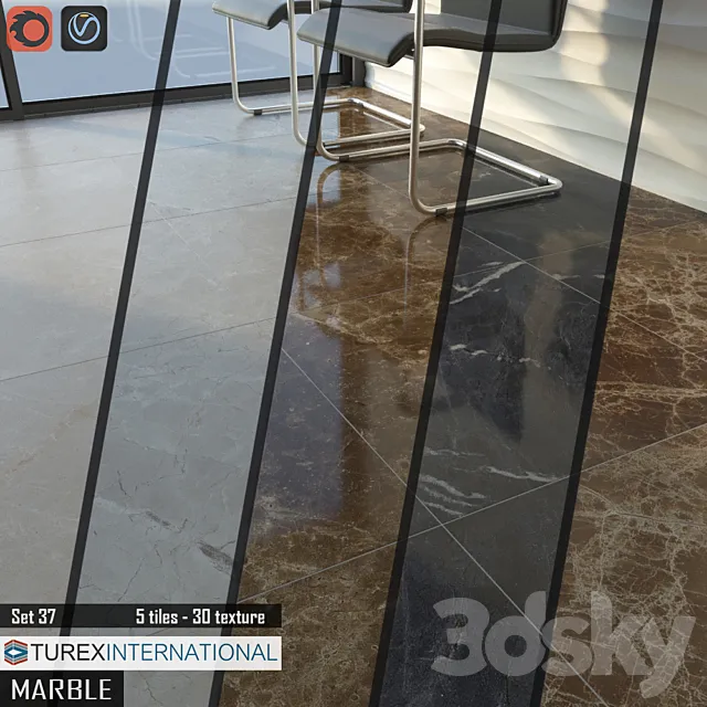 TUREX INTERNATIONAL Marble Tiles Set 37 3D Model TUREX INTERNATIONAL Marble Tiles Set 37 3D Model