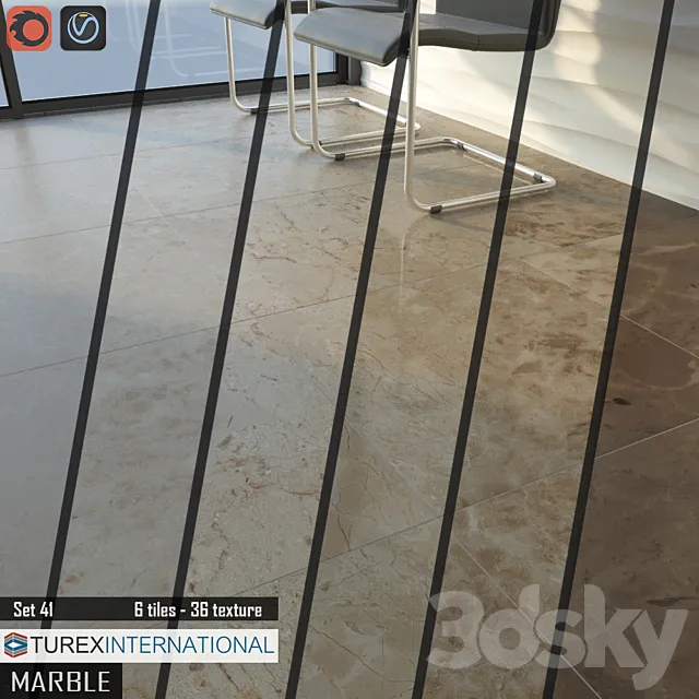 TUREX INTERNATIONAL Marble Tiles Set 41 3D Model TUREX INTERNATIONAL Marble Tiles Set 41 3D Model