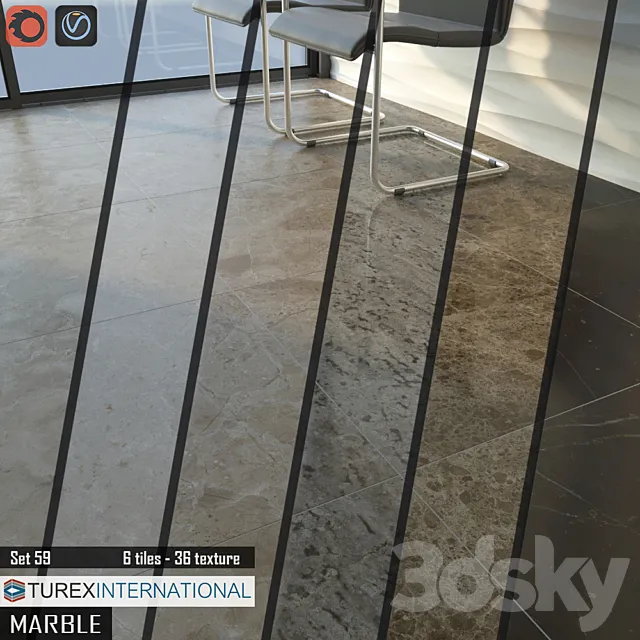 TUREX INTERNATIONAL Marble Tiles Set 59 3D Model TUREX INTERNATIONAL Marble Tiles Set 59 3D Model