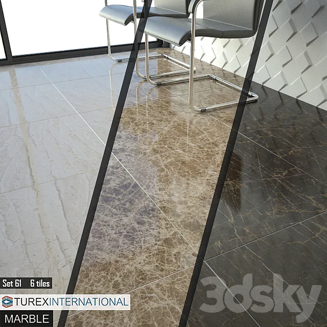 TUREX INTERNATIONAL Marble Tiles Set 61 3DModel - 3DSKY Decor Helper