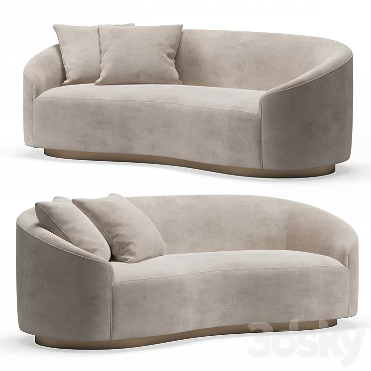 Turner Small Sofa Mist 3D Model