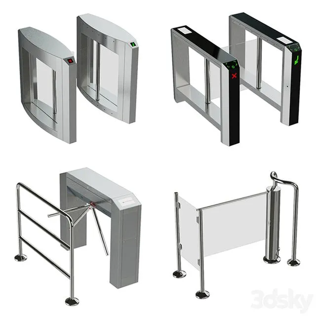 turnstile COLLECTION 3D Model turnstile COLLECTION 3D Model