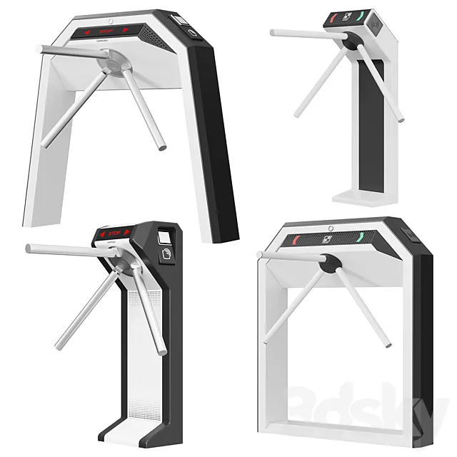 Turnstiles CARDDEX 3DModel Turnstiles CARDDEX 3DModel