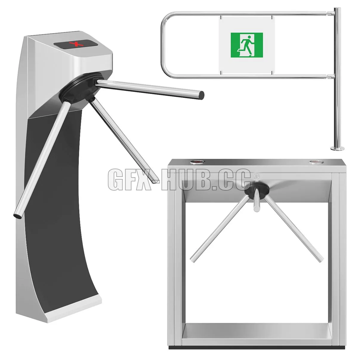 Turnstiles PERCO 3D Model