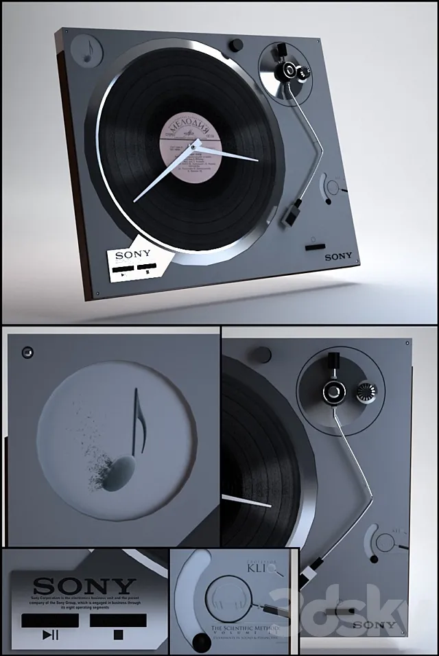 Turntable clock. 3DModel Turntable clock. 3DModel