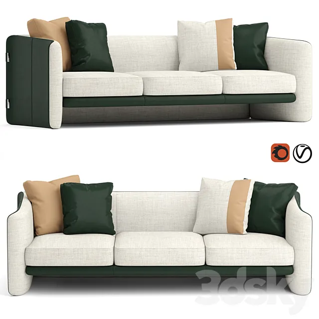 Turri blossom sofa 3D Model Turri blossom sofa 3D Model
