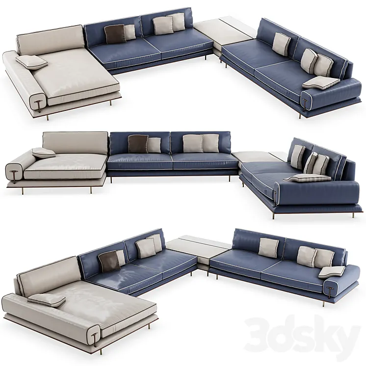 Turri BLUES modular sofa 3D Model Free Download Turri BLUES modular sofa 3D Model Free Download