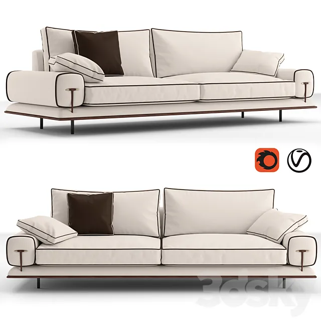 Turri blues sofa 3DModel Turri blues sofa 3DModel