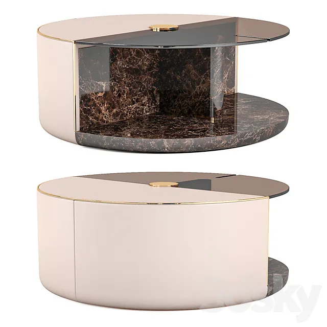 Turri ECLIPSE Round coffee tables 3D Model