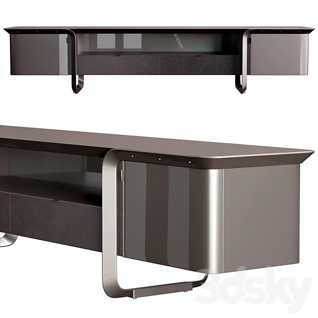 Turri MILANO TV cabinet 3D Model Turri MILANO TV cabinet 3D Model