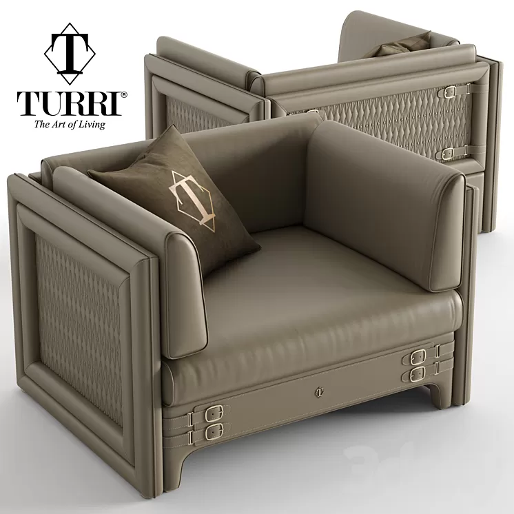 Turri numero tre armchair 3D Model