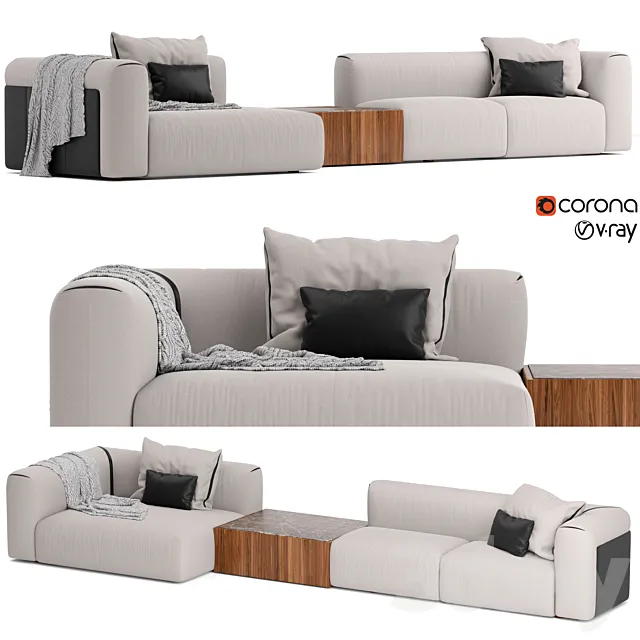 Turri soul sofa 3D Model Turri soul sofa 3D Model