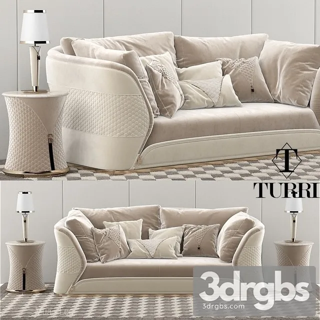 Turri Vogue Sofa Set 3D Model Download
