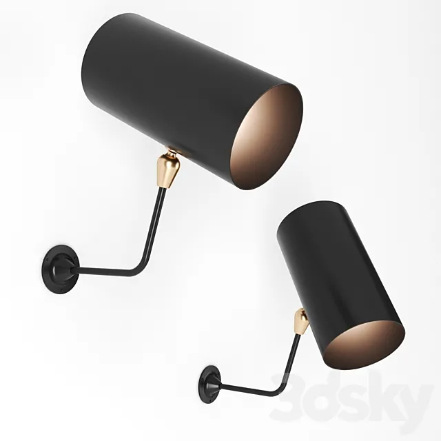 Tuyaux wall lights by Serge Mouille 3DModel