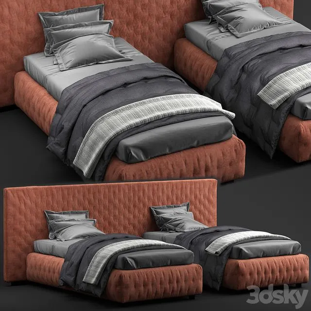 Tuyo Bed by Meridiani 2 3D Model Tuyo Bed by Meridiani 2 3D Model