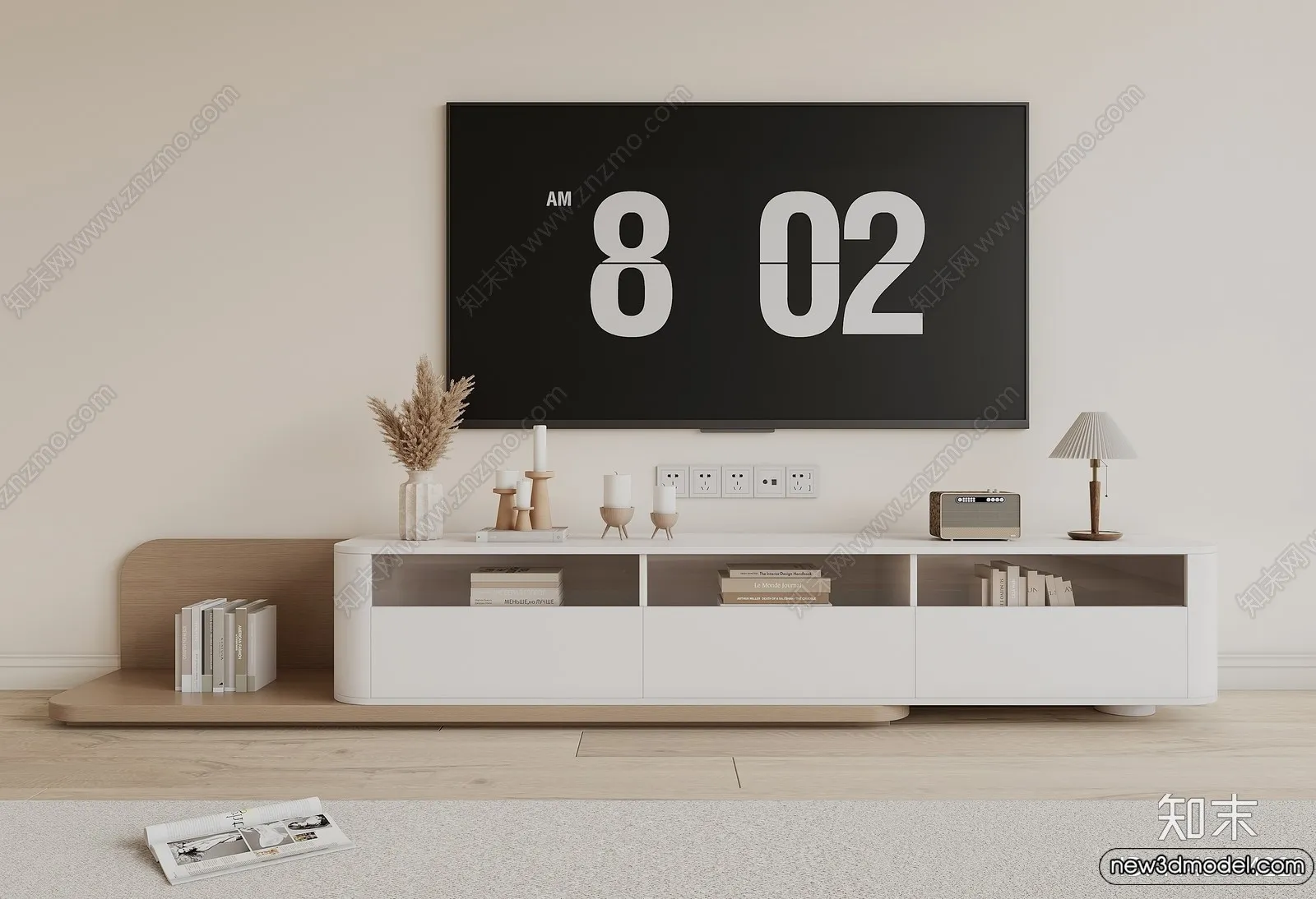 TV Cabinet 3D Models – 3D Furniture for Interior Design – 086 TV Cabinet 3D Models – 3D Furniture for Interior Design – 086