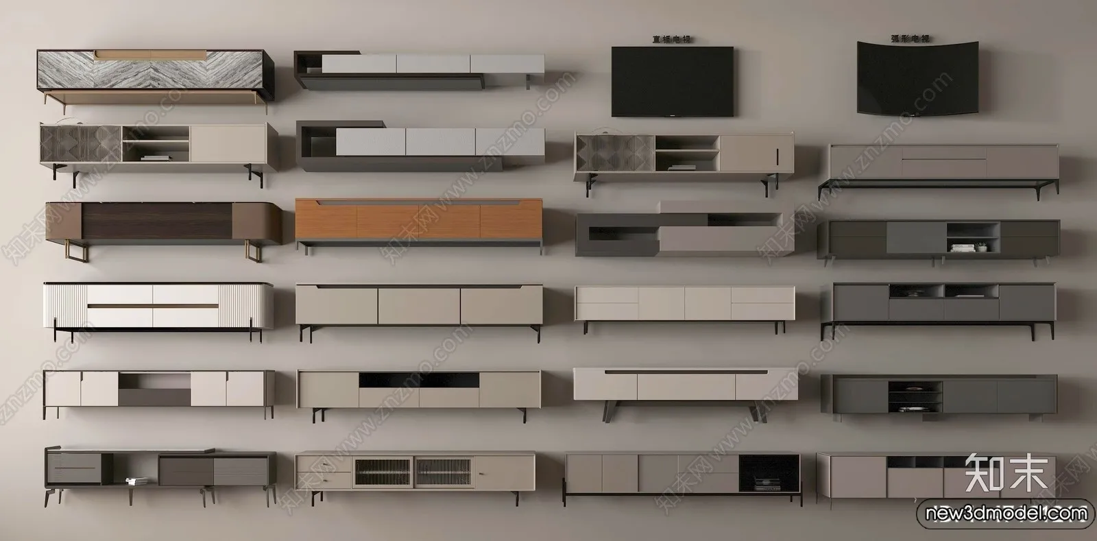 TV Cabinet 3D Models – 3D Furniture for Interior Design – 087 TV Cabinet 3D Models – 3D Furniture for Interior Design – 087