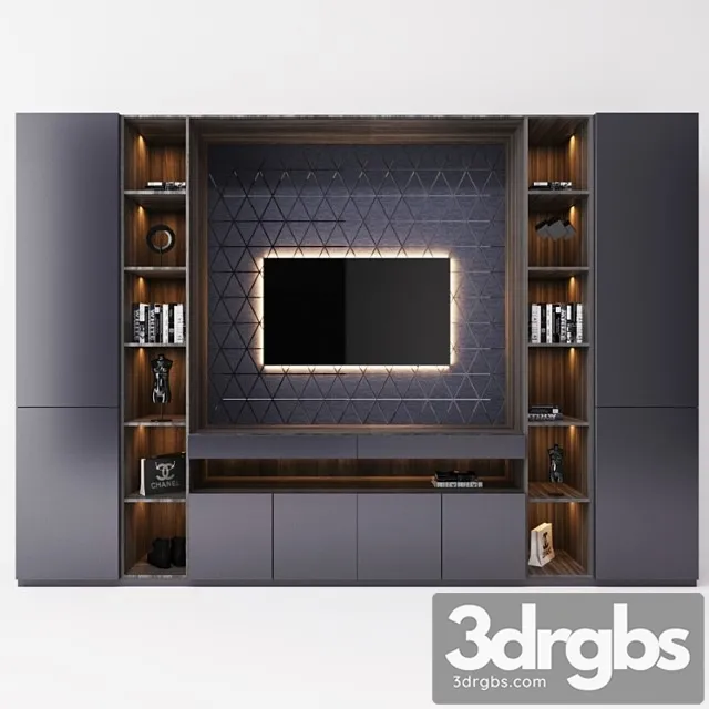 TV Cabinet In The Room 3D Model Download