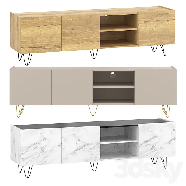 TV cabinet Leman-2 3D Model TV cabinet Leman-2 3D Model