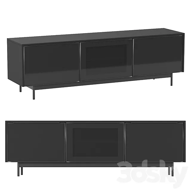 TV cabinet with doors RANNÄS IKEA 3D Model TV cabinet with doors RANNÄS IKEA 3D Model
