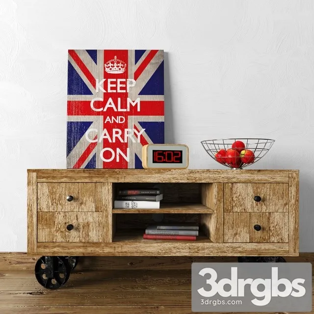 TV Console Industrial Loft Designe 3D Model Download