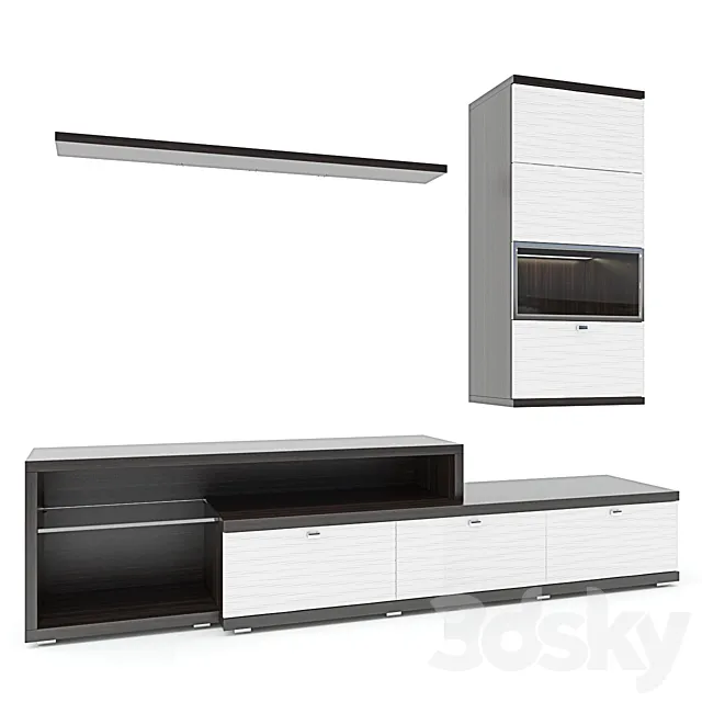 TV dresser cabinet and shelf Dyatkovo TOKIO 3D Model TV dresser cabinet and shelf Dyatkovo TOKIO 3D Model