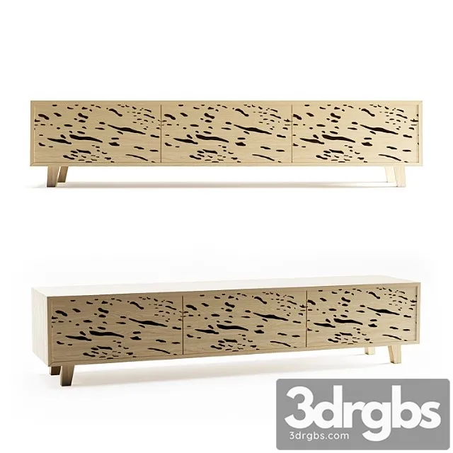 Tv rack archpole naturale 2 3D Model Download