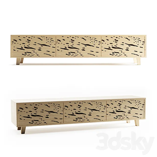 TV rack Archpole NATURALE 3D Model TV rack Archpole NATURALE 3D Model